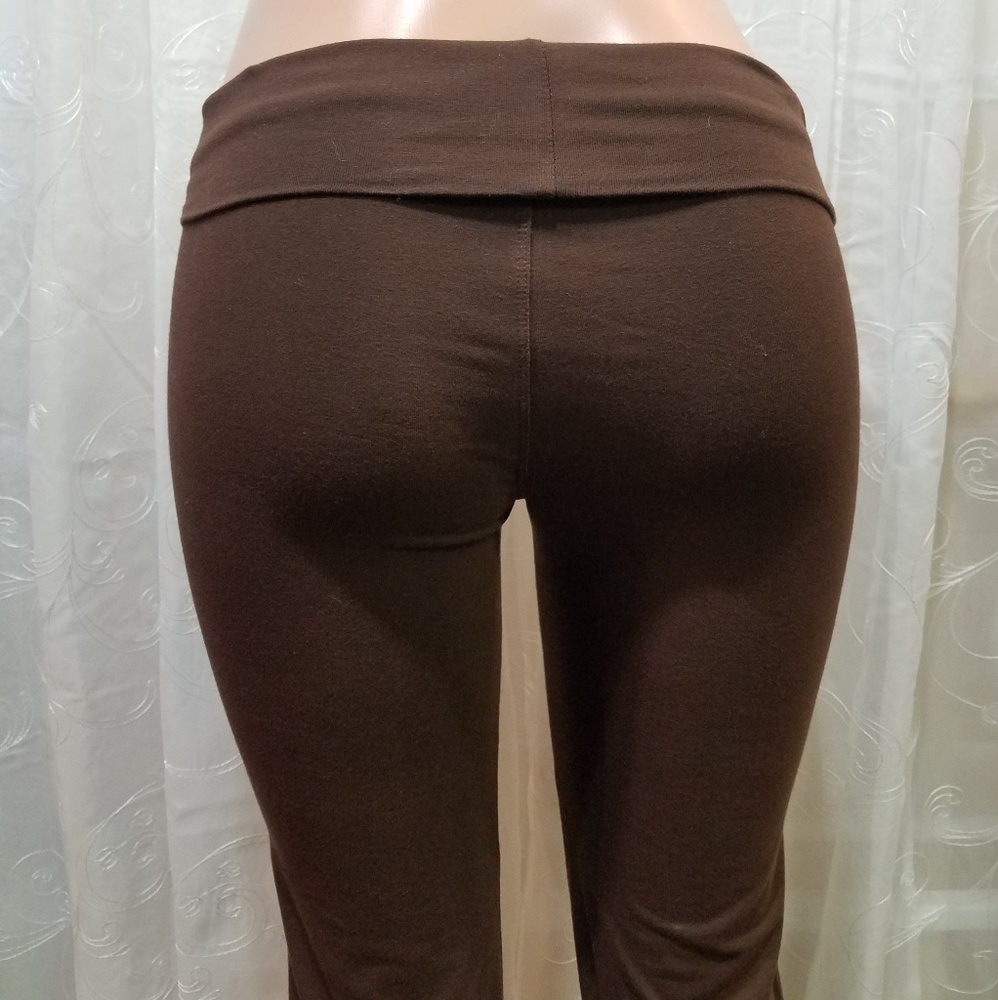 Fold Over Waist Yoga Pants pre shrunk - Picture 5 of 6